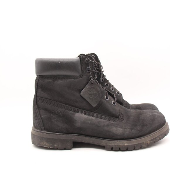 Timberland 6-Inch Premium Black Suede Men's Size 11 M Waterproof Lace Up Boots - Picture 1 of 10